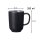 Kaffeebecher Jasper 285 ml mit Text 2er Set - Schwarz