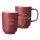 Kaffeebecher Jasper 285 ml mit Text 2er Set - Beere