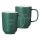 Kaffeebecher Jasper 285 ml mit Text 2er Set - Grün