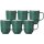 Kaffeebecher Jasper 285 ml mit Text 6er Set - Grün