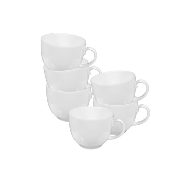 Seltmann Weiden Rondo/Liane Weiß Kaffeetasse 0,21 l 6er Set
