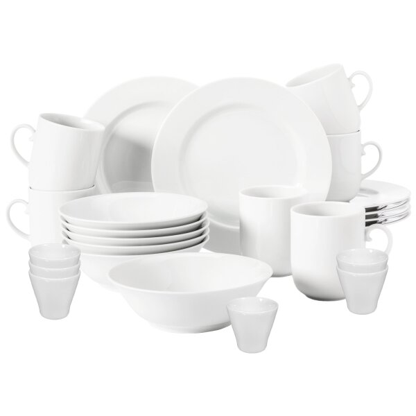 Seltmann Weiden Rondo/Liane Weiß Frühstücks-Set 24-teilig