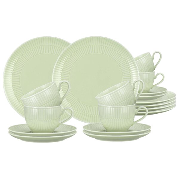 Seltmann Weiden Amina Kaffeeservice 18-teilig - Seladon