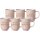 Kaffeebecher Jasper 285 ml mit Text in Goldfarbe 6er Set - Rosa