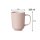 Kaffeebecher Jasper 285 ml mit Text in Goldfarbe 6er Set - Rosa