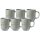 Kaffeebecher Jasper 285 ml mit Text in Goldfarbe 6er Set - Mint