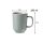 Kaffeebecher Jasper 285 ml mit Text in Goldfarbe 6er Set - Mint