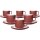 Kaffeetasse mit Untertasse Jasper 200 ml mit Text in Goldfarbe 6er Set - Beere