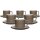 Kaffeetasse mit Untertasse Jasper 200 ml mit Text in Goldfarbe 6er Set - Taupe