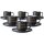 Kaffeetasse mit Untertasse Jasper 200 ml mit Text in Goldfarbe 6er Set - Schwarz