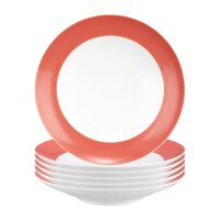 Seltmann Weiden Liberty Pure Colors Suppenteller ø 23,5 cm 6er Set - Flamingo Red