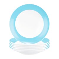 Seltmann Weiden Liberty Pure Colors Suppenteller ø 23,5 cm 6er Set - Lagoon Blue