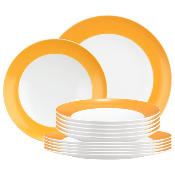 Seltmann Weiden Liberty Pure Colors Tafelservice 12-teilig - Mango Orange