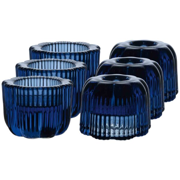 Villeroy & Boch Fleur 2in1-Kerzenständer ø 6,3 cm 6er Set Bleu