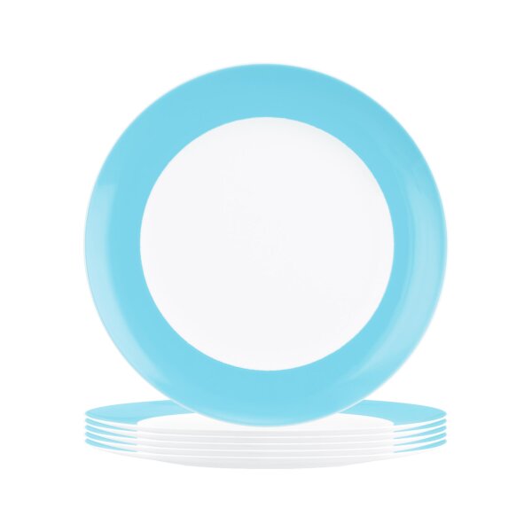 Seltmann Weiden Liberty Pure Colors Frühstücksteller ø 22,5 cm 6er Set - Lagoon Blue