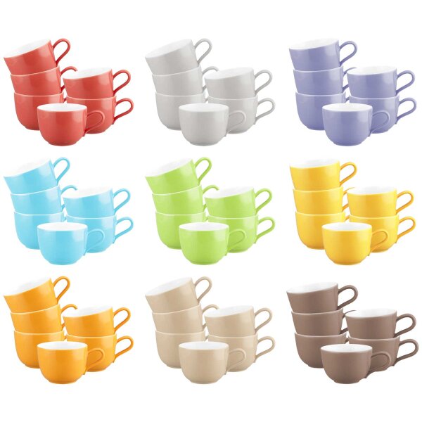 Seltmann Weiden Liberty Pure Colors Kaffeetasse 260 ml 6er Set - Variante