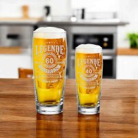 Luxentu Willi Becher Bierglas Helles-Glas 0,5 Liter mit...