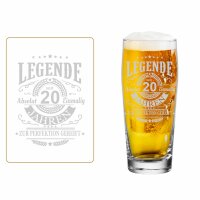 Luxentu Willi Becher Bierglas Helles-Glas 0,3 Liter mit...