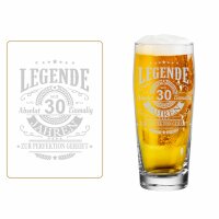 Luxentu Willi Becher Bierglas Helles-Glas 0,3 Liter mit...