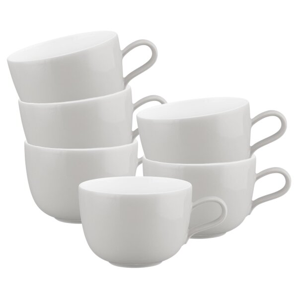 Seltmann Weiden Liberty Pure Colors Milchkaffeetasse 380 ml 6er Set - New Grey