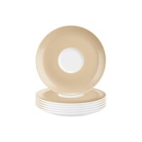 Seltmann Weiden Liberty Pure Colors Kombiuntertasse ø 16 cm 6er Set - Dusty Beige