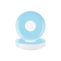 Seltmann Weiden Liberty Pure Colors Kombiuntertasse ø 16 cm 6er Set - Lagoon Blue