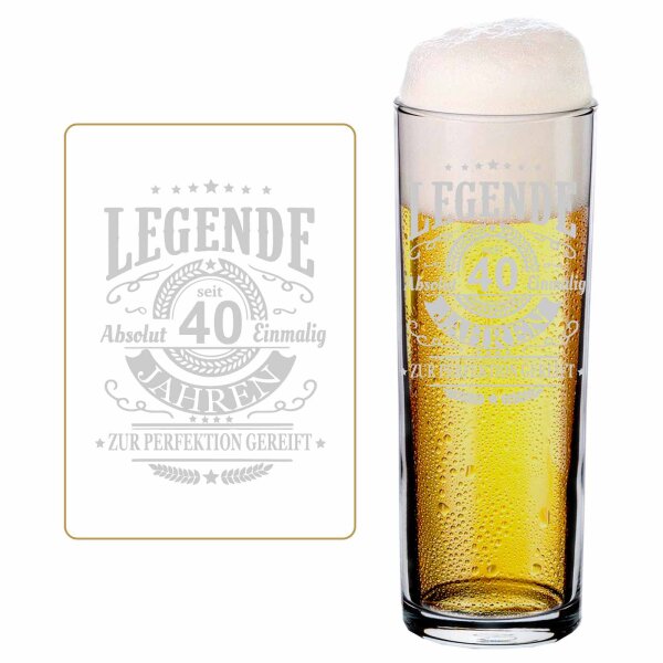 Luxentu Kölschglas Bierglas Kölner Stange 0,2l mit Eichung - Legende seit 40 Jahren