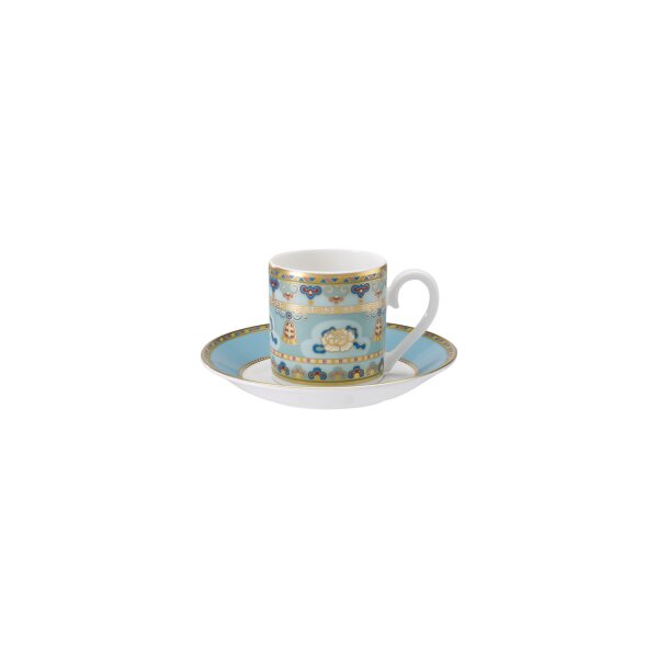 Villeroy & Boch Samarkand Aquamarin Espressotasse mit Untertasse