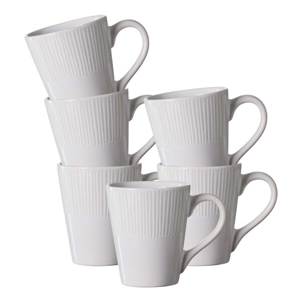 Ritzenhoff & Breker Banda Henkelbecher 315 ml 6er Set - Weiß