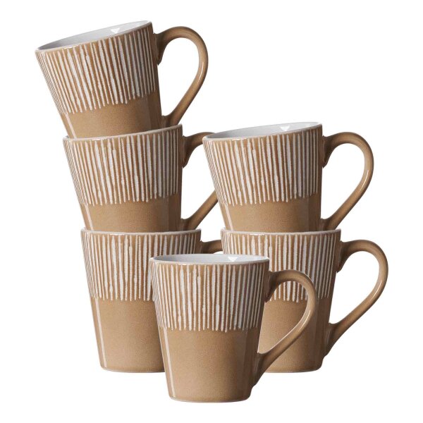 Ritzenhoff & Breker Banda Henkelbecher 315 ml 6er Set - Beige