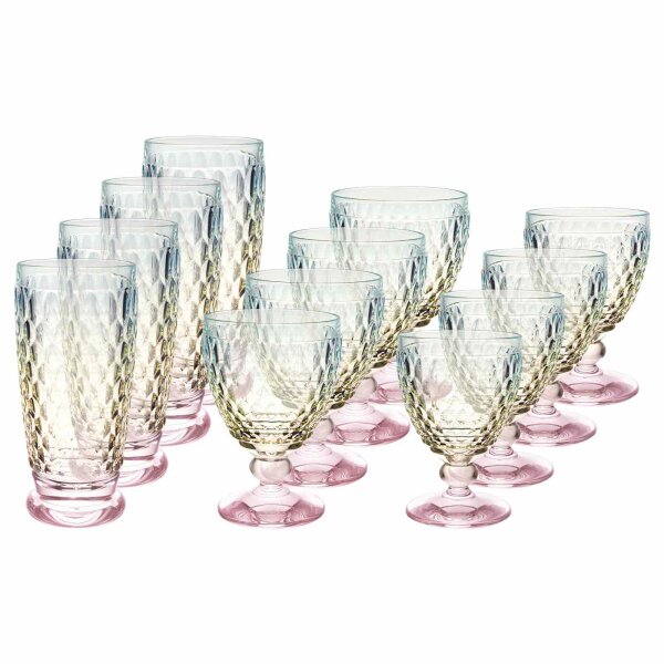 Villeroy & Boch Boston Pearl Longdrink- und Weinglas-Set 12-teilig