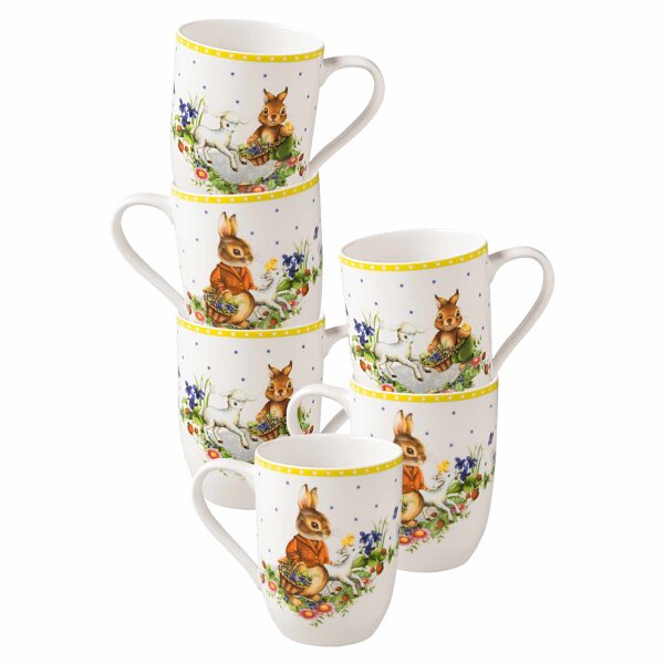 Villeroy & Boch Spring Awakening Henkelbecher 290 ml 6er Set