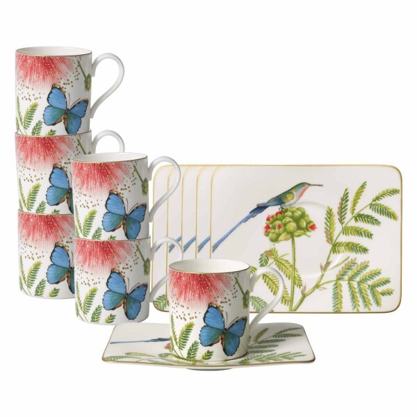 Villeroy & Boch Amazonia Kaffeetasse mit Untertasse 210 ml 6er Set