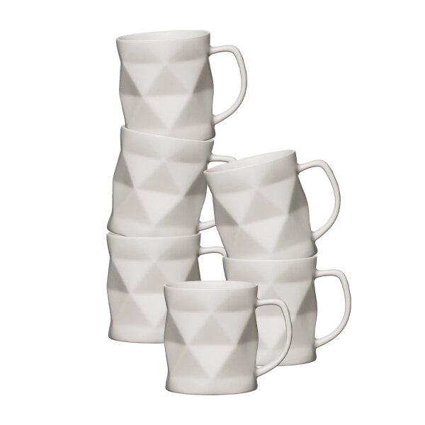 Ritzenhoff & Breker Tekia Becher 400 ml weiß 6er Set