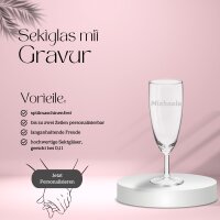 Sektglas ROYALTY 100 ml geeicht Name horizontal 1 Stück