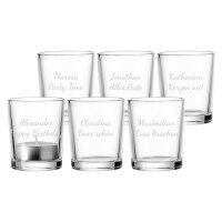 Windlicht Lumina 6er Set - Text horizontal