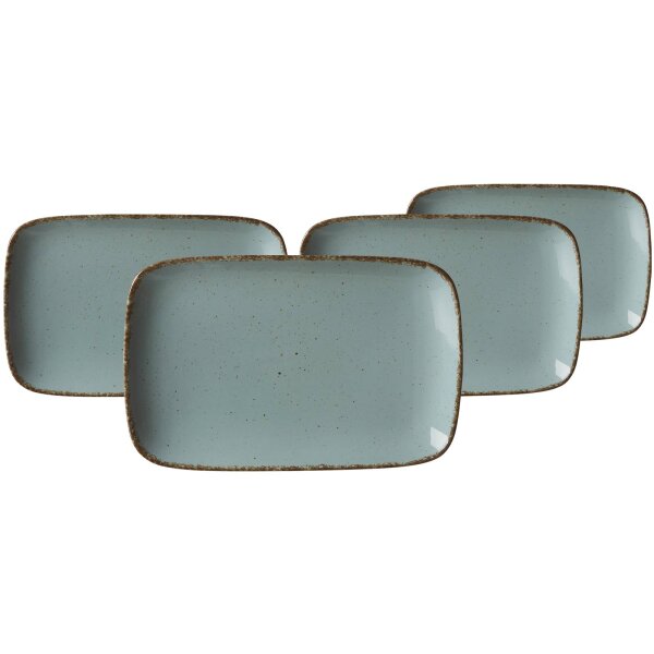 Ritzenhoff & Breker Casa Platte 24 x 15,5 cm 4er Set - blau