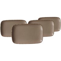 Ritzenhoff & Breker Casa Platte 24 x 15,5 cm 4er Set - grau