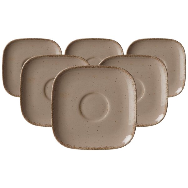 Ritzenhoff & Breker Casa Kaffeeuntertasse ø 13,5 cm 6er Set - grau