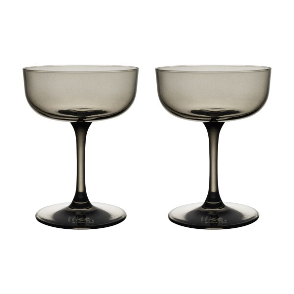 like. by Villeroy & Boch Like Glass Sektschale / Dessertschale 100 ml 2er Set - Smoke