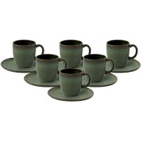like. by Villeroy & Boch Lave Kaffeetasse mit Untertasse 190 ml 6er Set - Vert