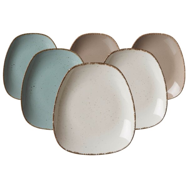 Ritzenhoff & Breker Casa Beilagenteller 19 x 16,5 cm 6er Set gemischt