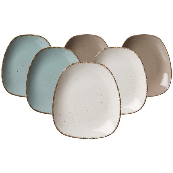 Ritzenhoff & Breker Casa Dessertteller 22,5 x 20 cm 6er Set gemischt