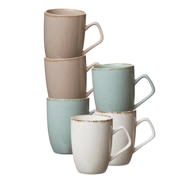 Ritzenhoff & Breker Casa Henkelbecher 380 ml 6er Set gemischt