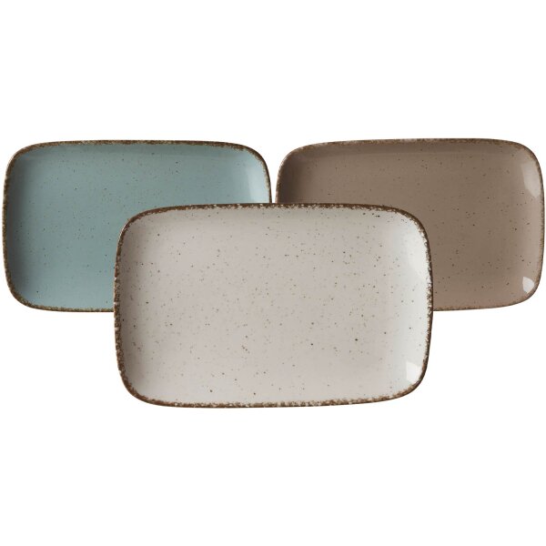 Ritzenhoff & Breker Casa Platte 24 x 15,5 cm 3er Set gemischt
