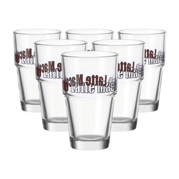 Leonardo SOLO Becher 410 ml Latte Macchiato 6er Set