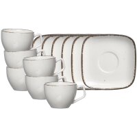 Ritzenhoff & Breker Casa Espressotasse mit Untertasse 6er Set - beige