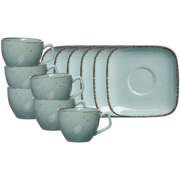 Ritzenhoff & Breker Casa Espressotasse mit Untertasse 6er Set - blau