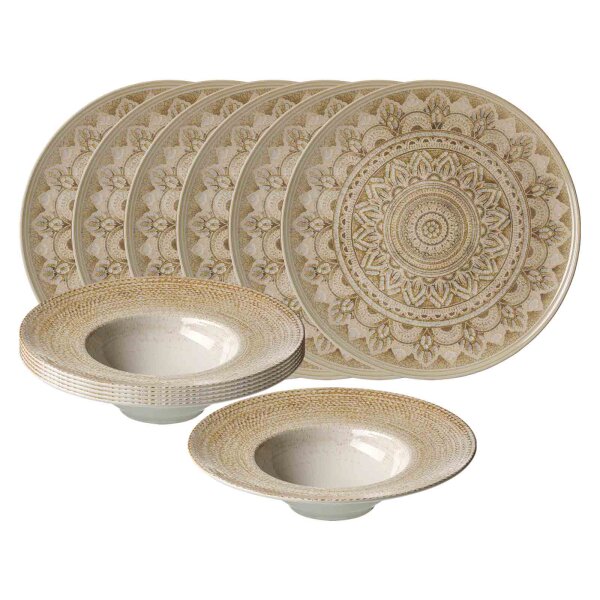 Ritzenhoff & Breker Rimini Gourmet-Set 12-teilig Mandala Sand