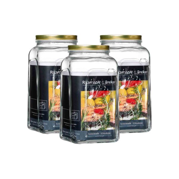 Ritzenhoff & Breker Homemade Einmachglas 3 l 3er Set